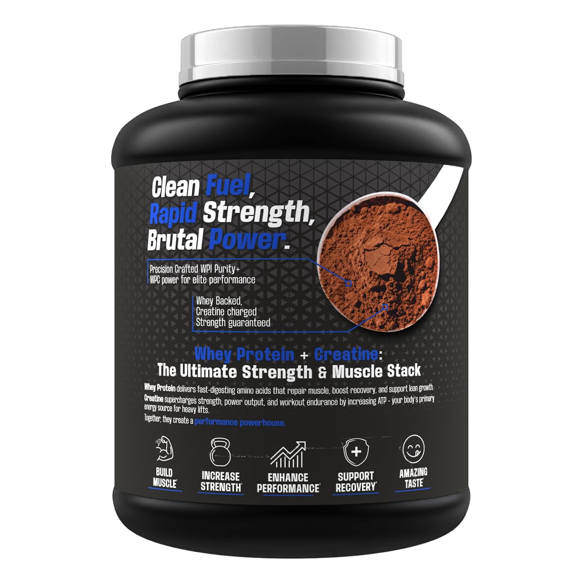 Bigmuscles Nutrition Benchmark Series Nitra Edge PB Whey Protein Powder | 32g Protein [Isolate + Concentrate]| 3g Creatine Monohydrate | No Added Sugar| Colors| Artificial Sweeteners