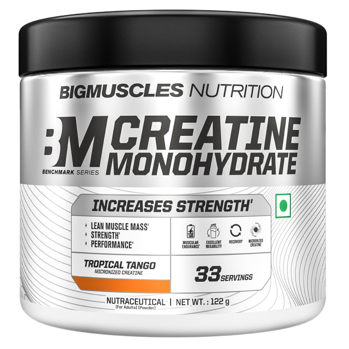 Bigmuscles Nutrition Creatine Monohydrate| Micronised Creatine Powder For Enhanced Muscle Strength With Rapid Absorption | Benchmark Series
