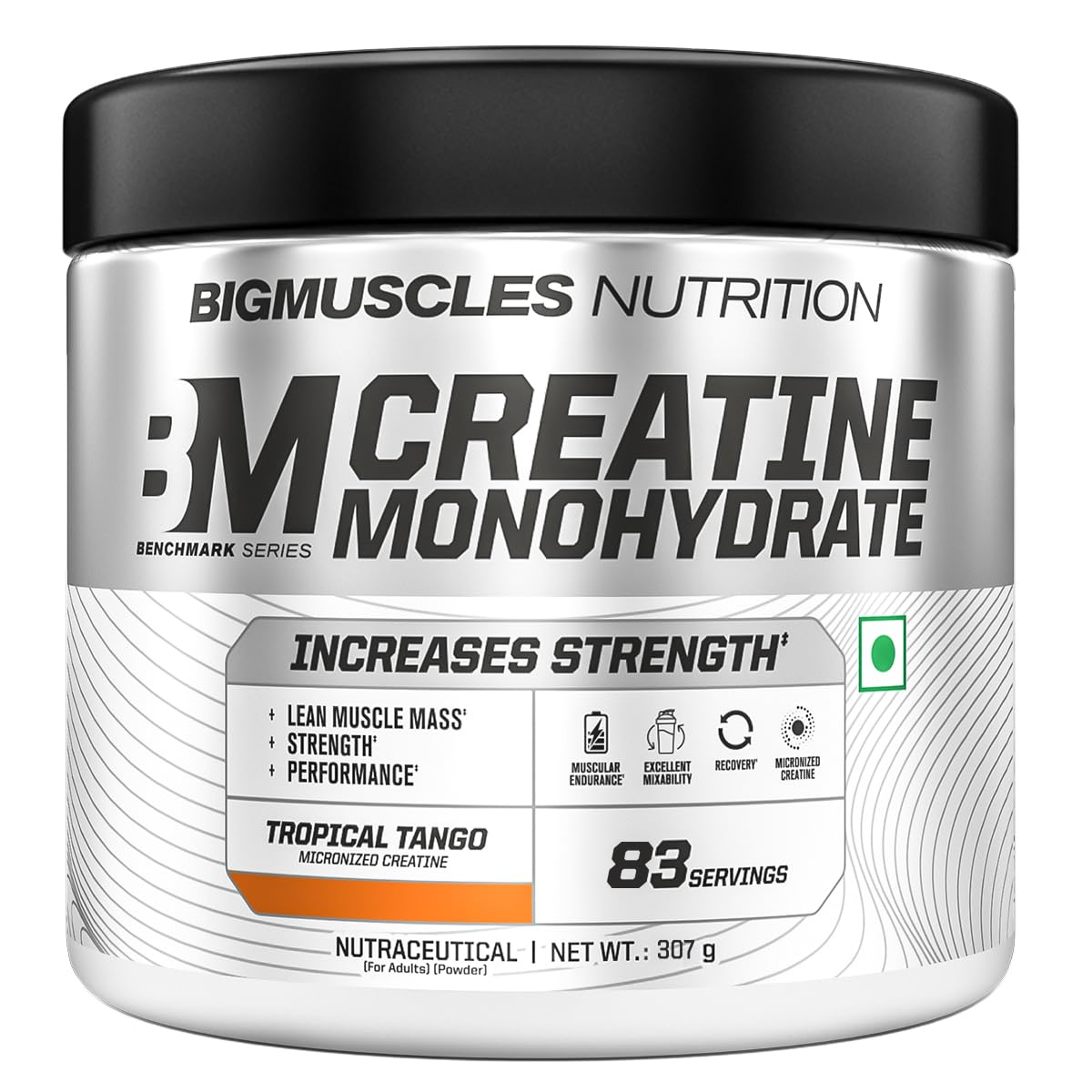 Bigmuscles Nutrition Creatine Monohydrate| Micronised Creatine Powder For Enhanced Muscle Strength With Rapid Absorption | Benchmark Series