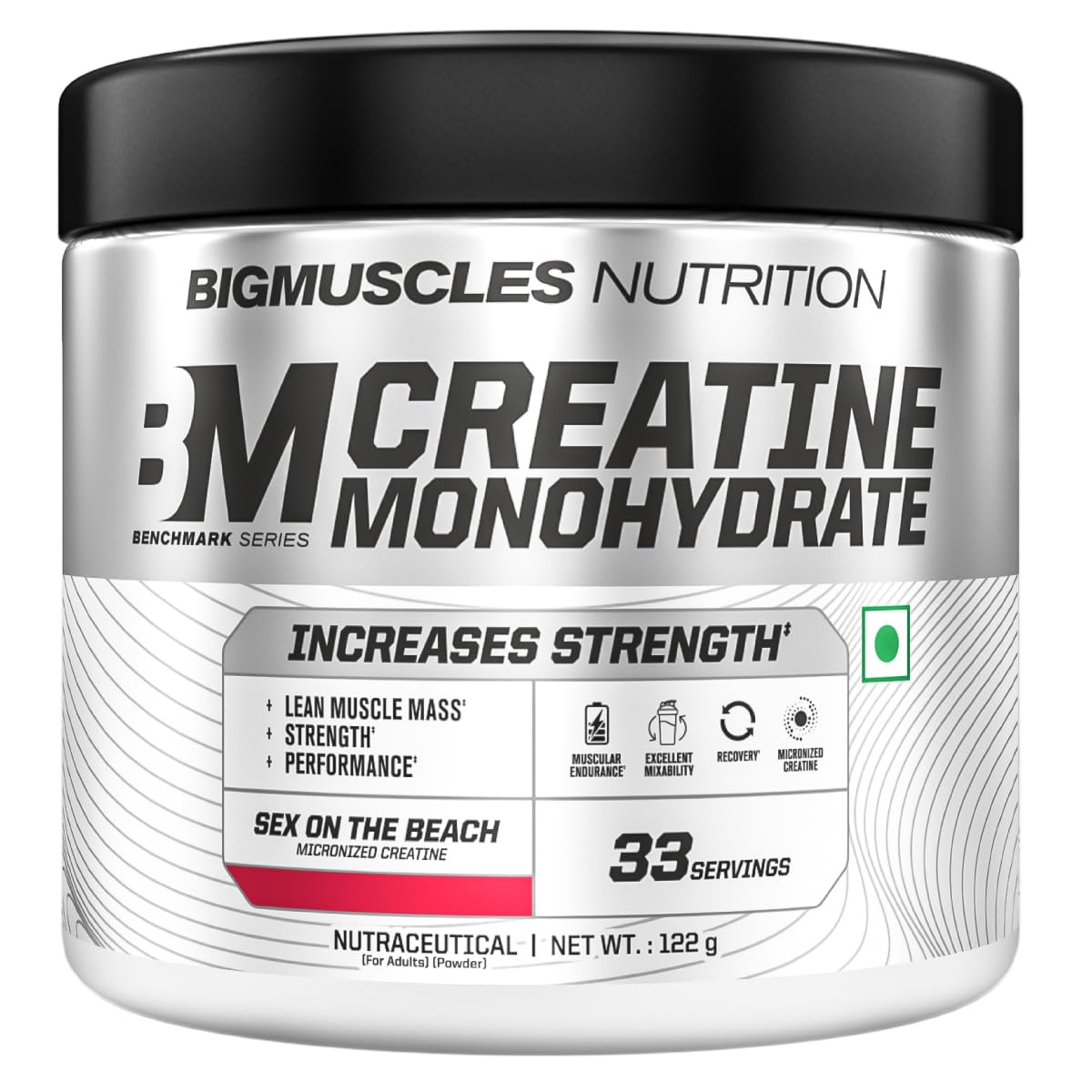 Bigmuscles Nutrition Creatine Monohydrate| Micronised Creatine Powder For Enhanced Muscle Strength With Rapid Absorption | Benchmark Series