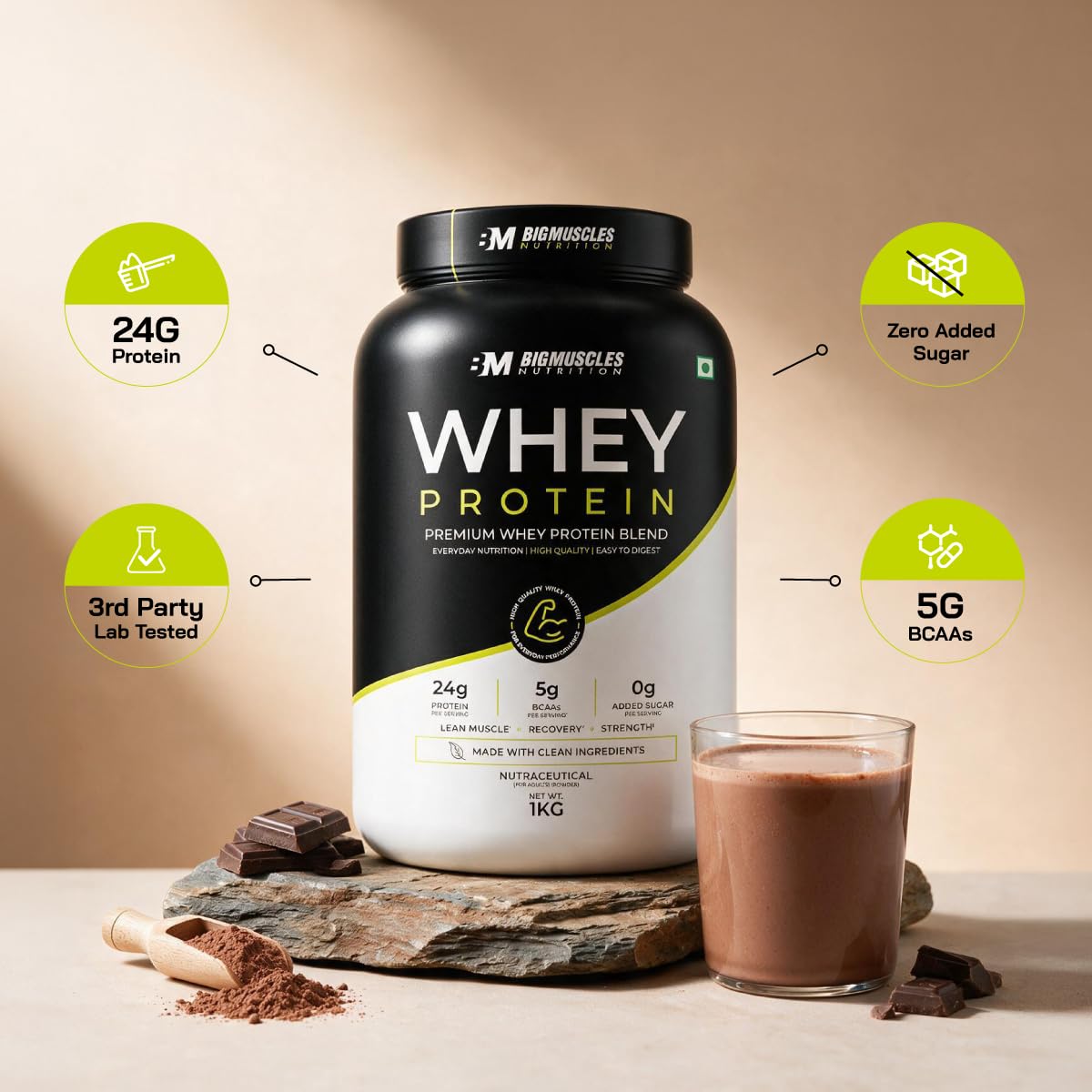 Big Muscles Whey Protein | Premium Whey Protein Blend