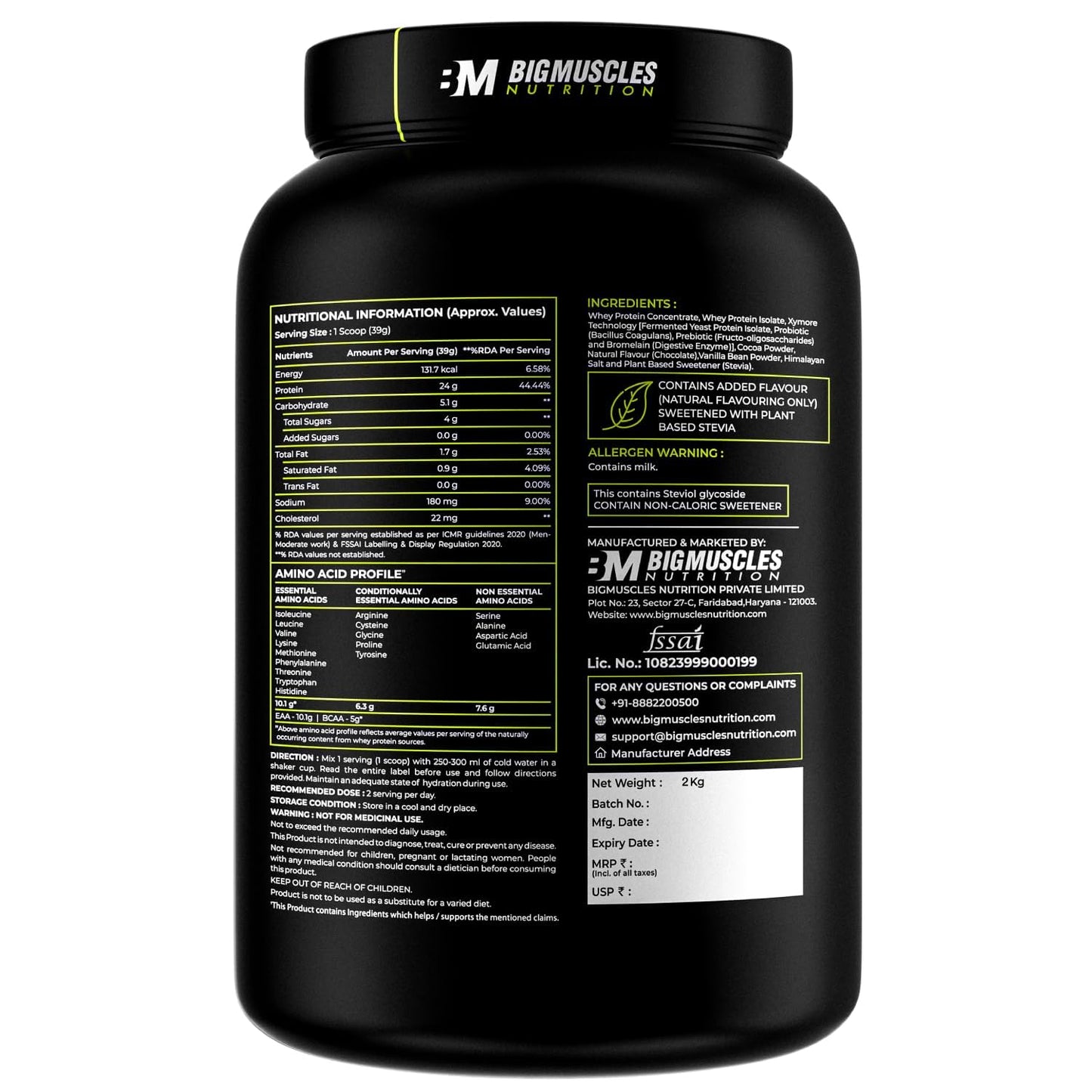 Big Muscles Whey Protein | Premium Whey Protein Blend