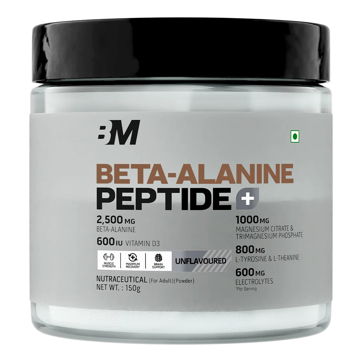 Bigmuscles Nutrition Beta-Alanine + Peptides | Beta Alanine Powder with Superior Grade Magnesium| Electrolytes| Tyrosine & Vitamin D3