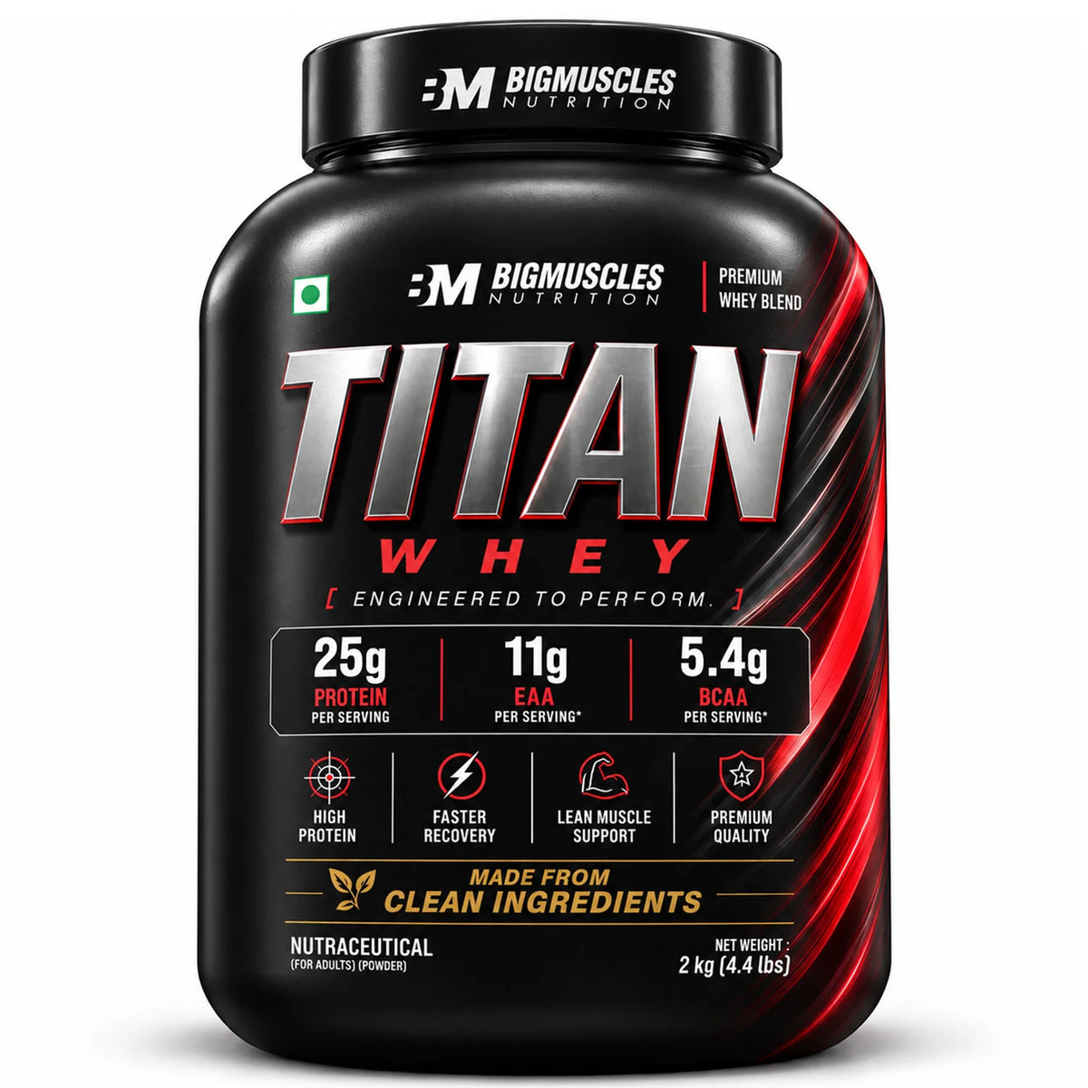 Bigmuscles Nutrition Titan Whey | 25g Protein | Blend Protein