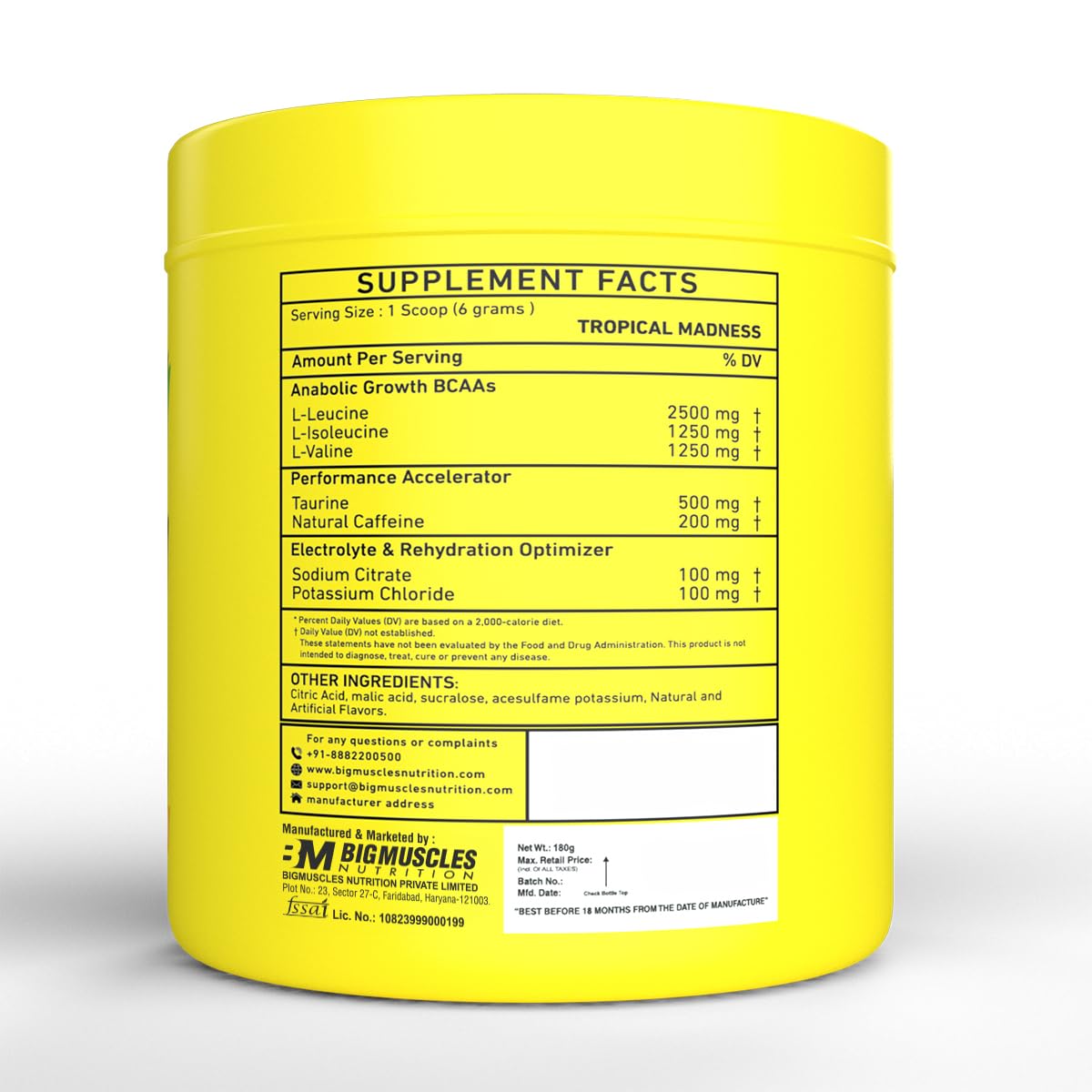 Bigmuscles Nutrition BCAA Energy |30 Serving