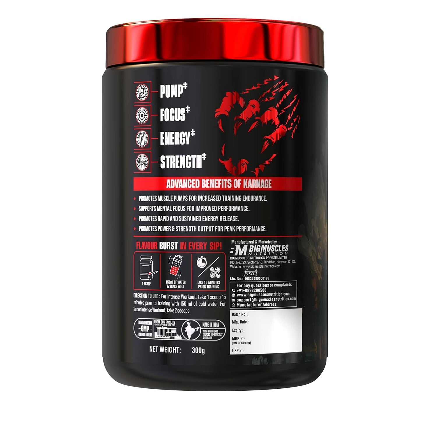 Bigmuscles Nutrition Karnage 60 Servings