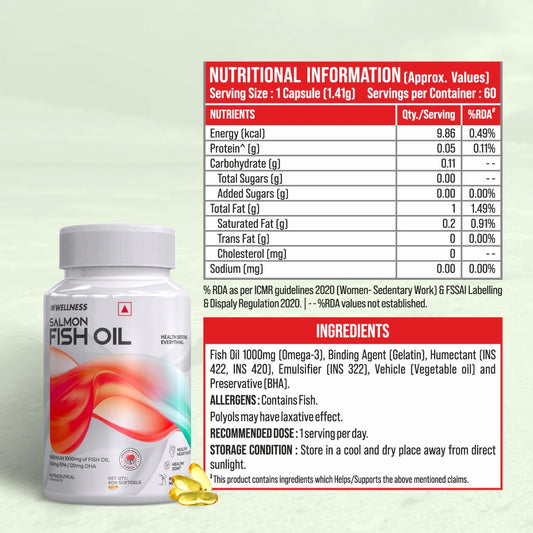 Bigmuscles Nutrition Salmon Fish Oil | 60 Capsules