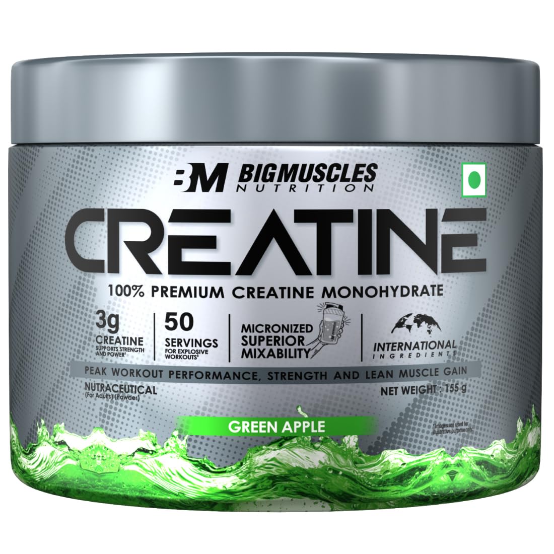 Bigmuscles Nutrition Creatine | Micronized Creatine Monohydrate To Support Lean Muscle Repair & Recovery