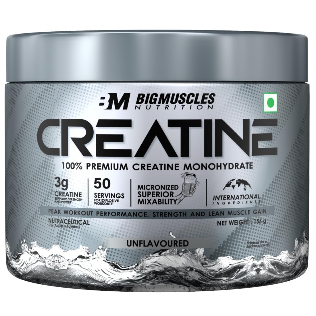 Bigmuscles Nutrition Creatine | Micronized Creatine Monohydrate To Support Lean Muscle Repair & Recovery