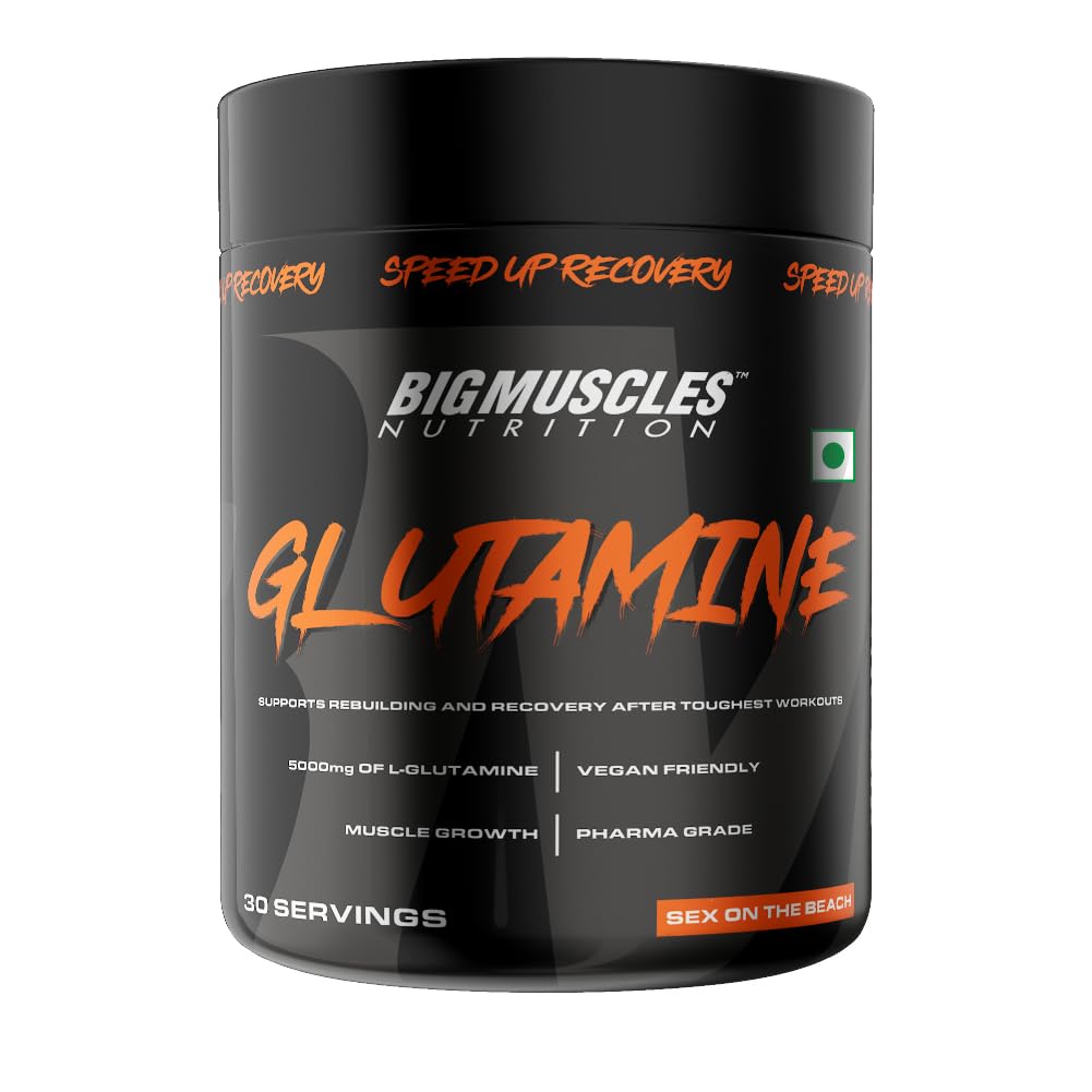 Bigmuscles Nutrition Glutamine Powder |150 Grams | 30 Servings