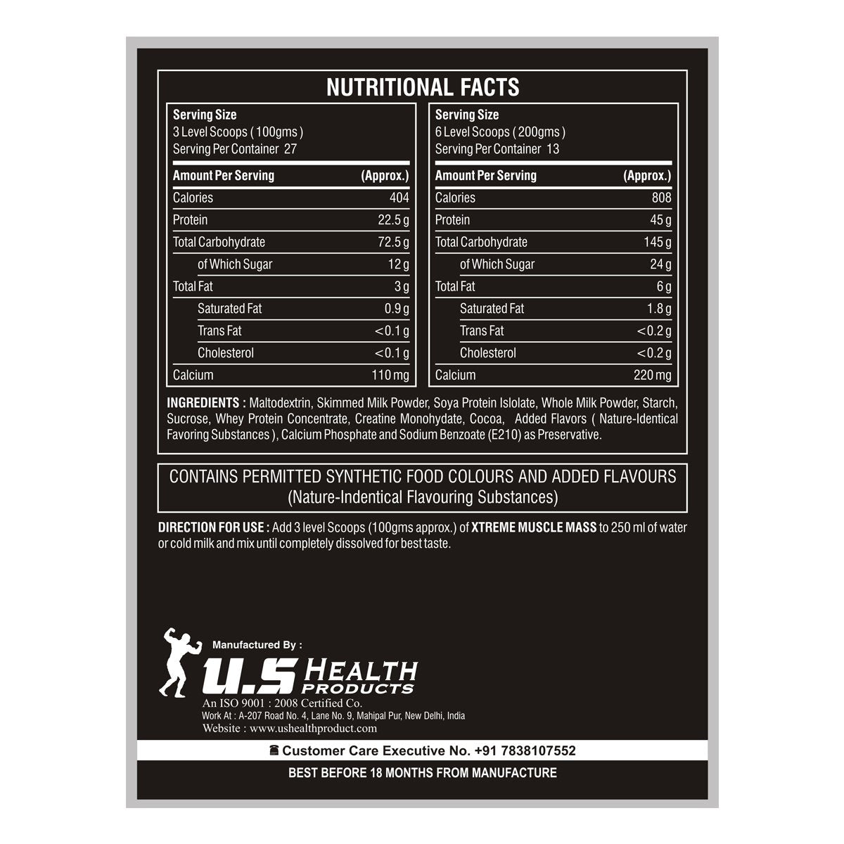 Big Muscles Xtreme Muscle Mass | 2.72 kg |Milk Chocolate
