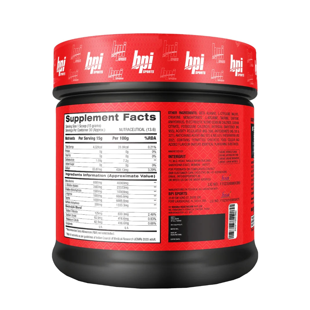 BPI Sports 1.M.R. Vortex | Pre-Workout Supplement |450gm