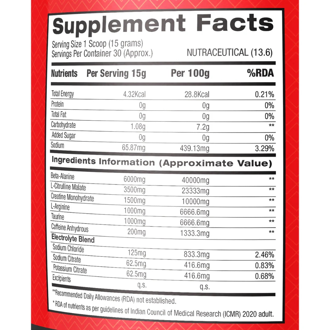 BPI Sports 1.M.R. Vortex | Pre-Workout Supplement |450gm