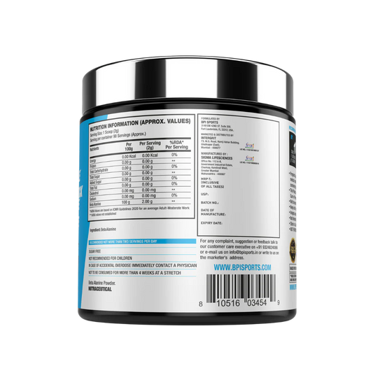 BPI Beta Alanine |180 Gms | Unflavoured
