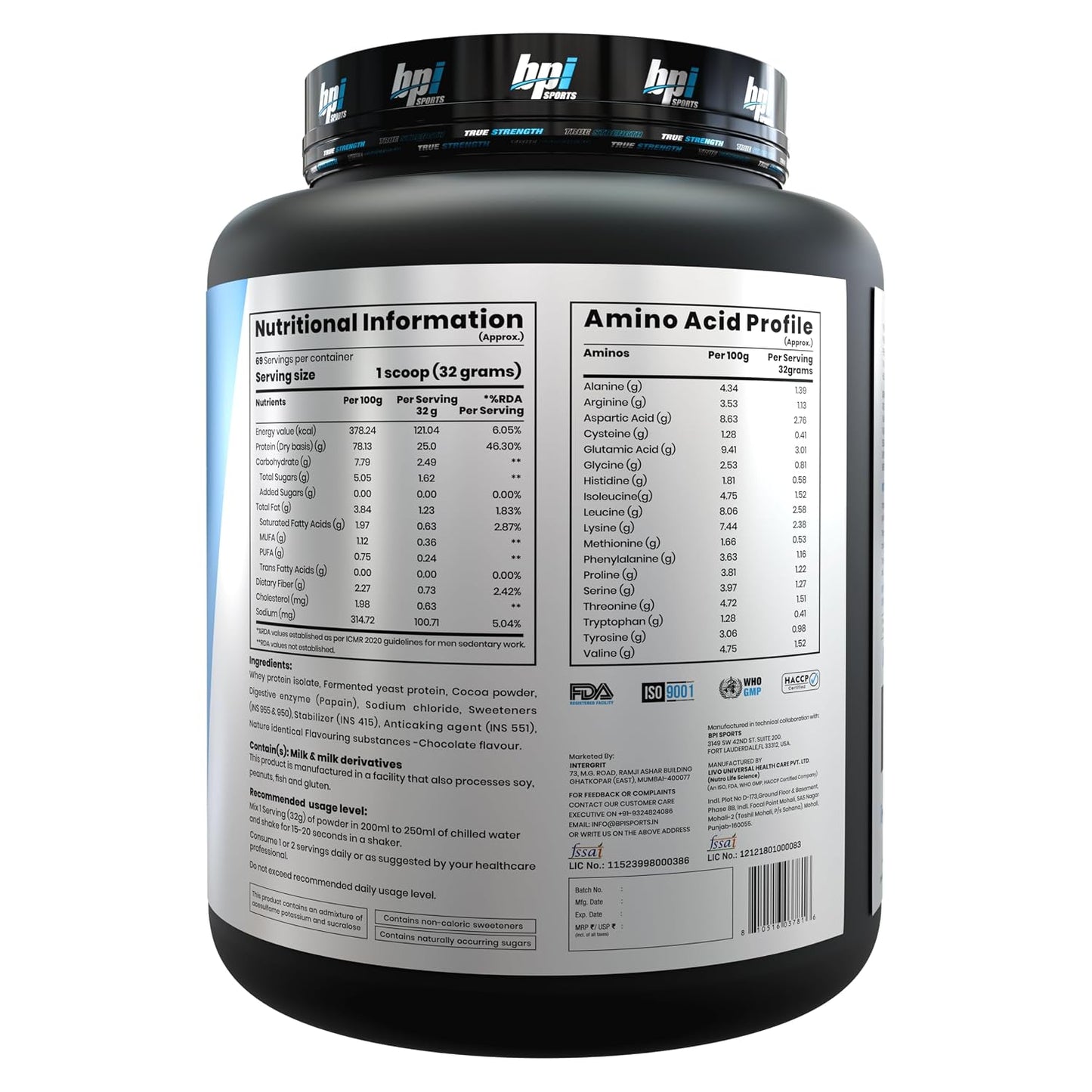BPI Sports ISO HD Whey Protein Isolate Powder | 25g Protein | Fast Digesting Lean Muscle Protein