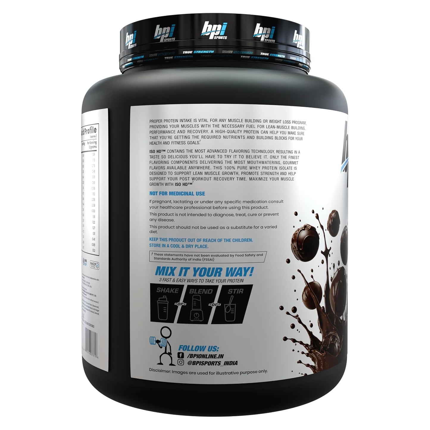 BPI Sports ISO HD Whey Protein Isolate Powder | 25g Protein | Fast Digesting Lean Muscle Protein