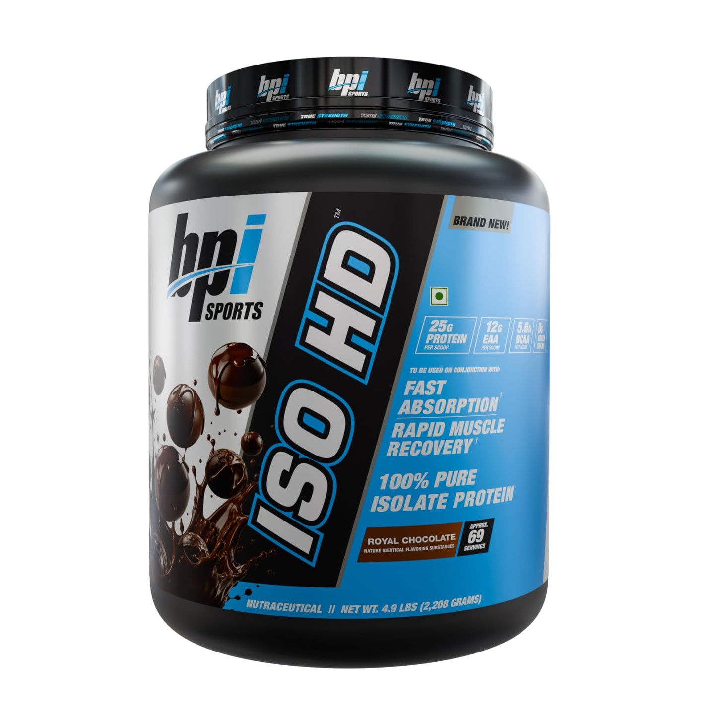 BPI Sports ISO HD Whey Protein Isolate Powder | 25g Protein | Fast Digesting Lean Muscle Protein
