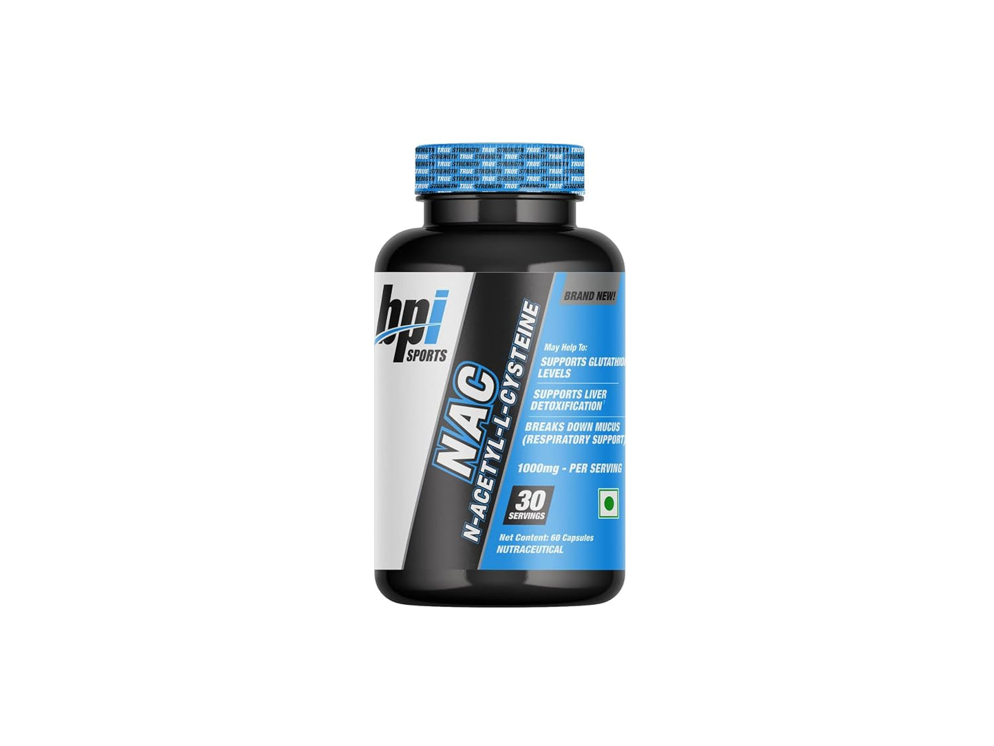 BPI Sports NAC 1000mg N-Acetyl L-Cysteine Capsules | Liver Detox & Antioxidant Support | Supports Glutathione Production | Respiratory Health