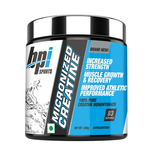 BPI Sports Micronized Creatine | 250 Gm | 83 Servings | Unflavoured Powder