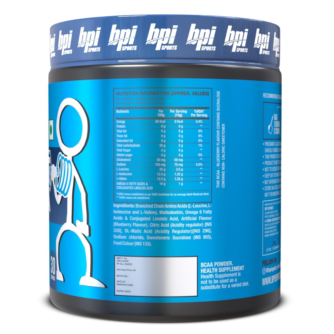 BPI Sports Best BCAA | BCAA Powder | Branched Chain Amino Acids | Muscle Recovery | Muscle Protein Synthesis | Lean Muscle | Improved Performance - Hydration | 30 Servings | 300 grams