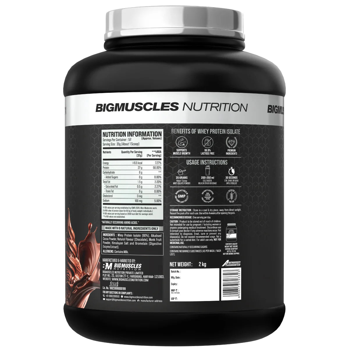 Bigmuscles Nutrition Clean Protein | 100% ISOLATE