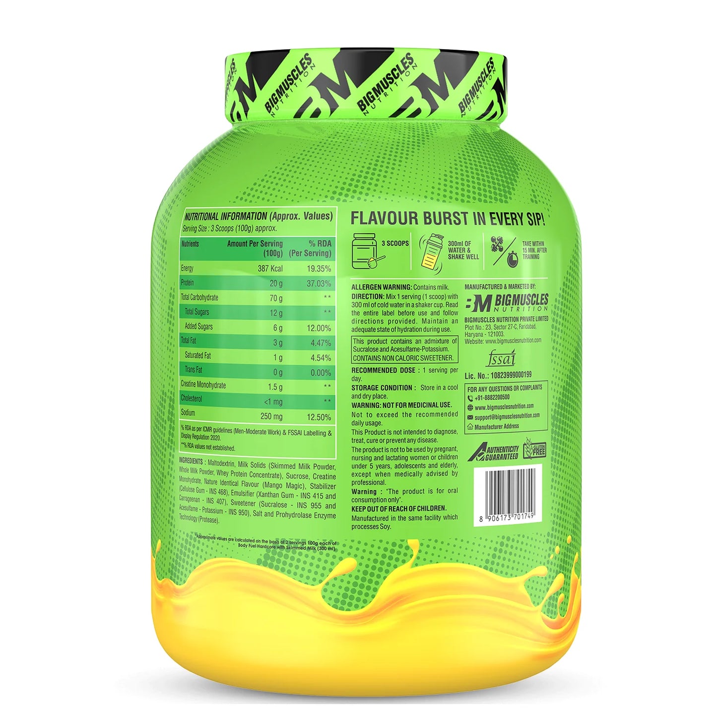 Bigmuscles Nutrition Body Fuel Hardcore