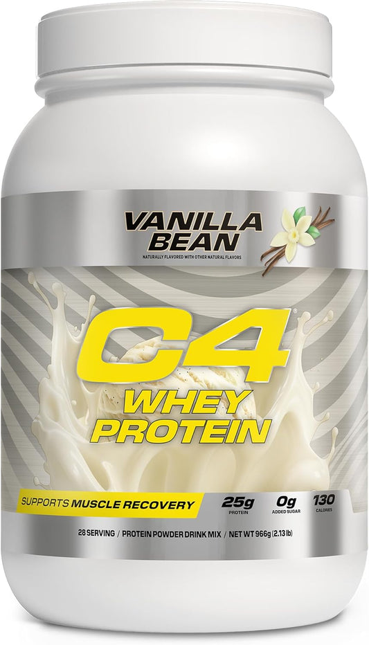 Cellucor C4 Whey Protein Powder | 25g Protein| 0g Added Sugar| 130 Calories Per Serving| Supports Muscle Recovery| Premium Whey for Post-Workout
