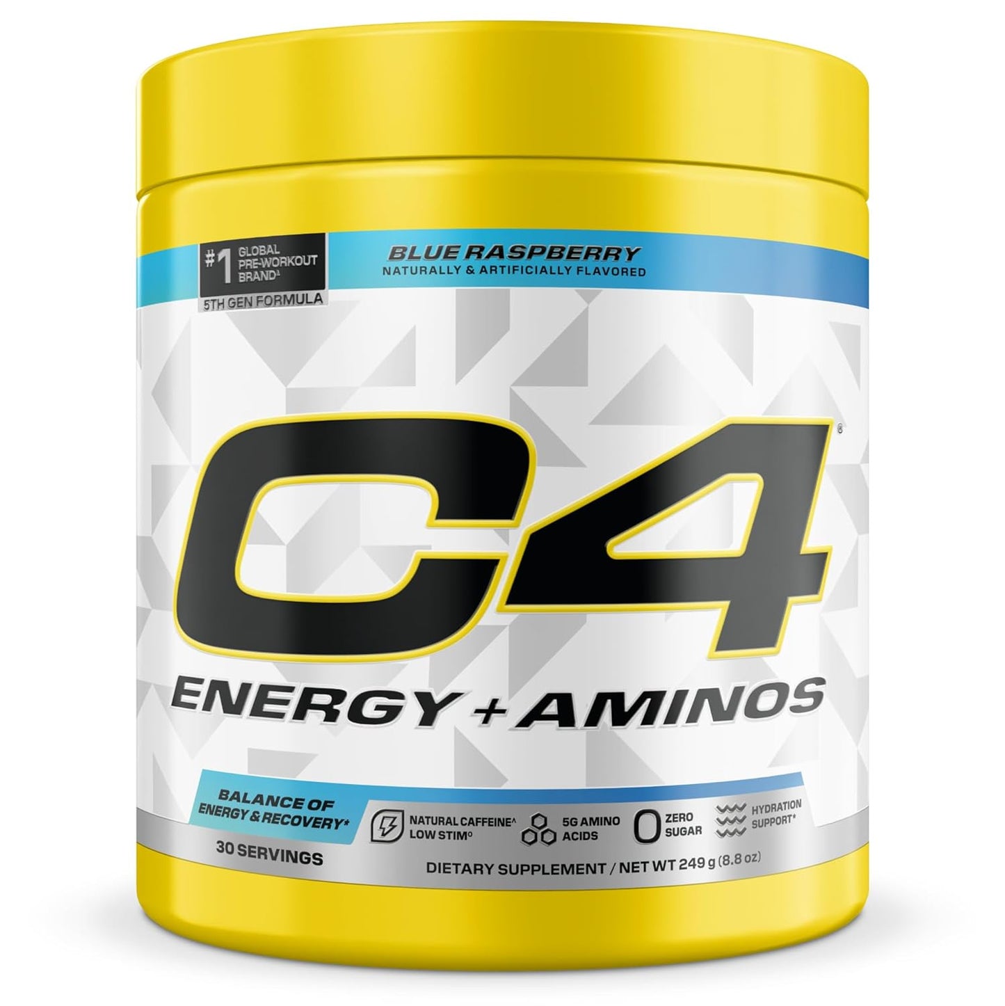 Cellucor C4 Energy + Aminos Powder | 5g BCAAs & EAAs for Muscle Recovery| 3 Electrolytes for Hydration| 100mg Natural Caffeine | Pre Workout | Zero Sugar