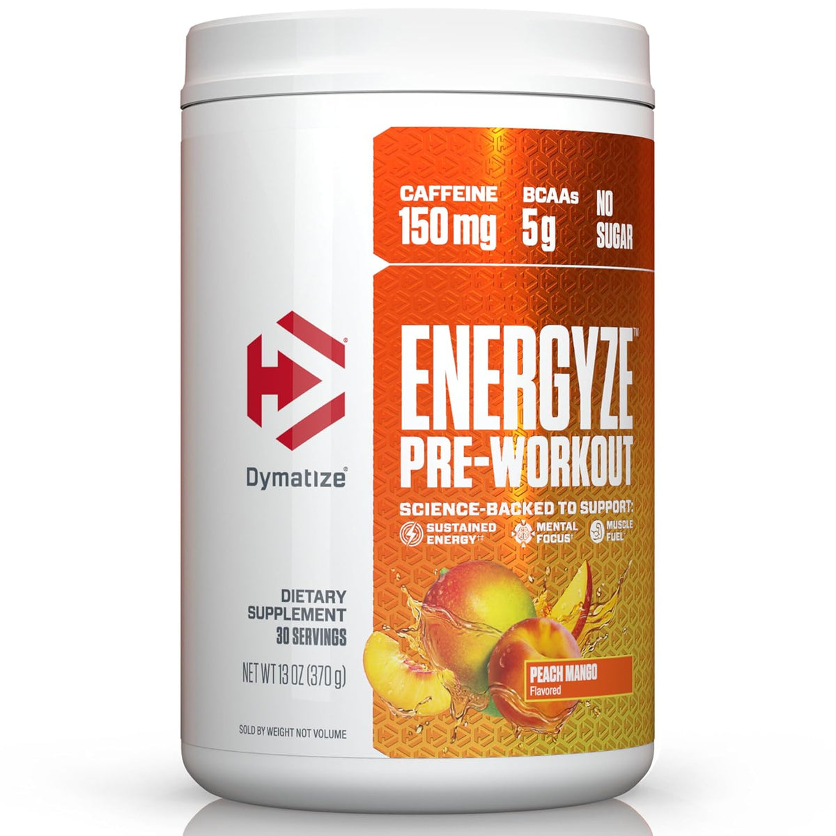 Dymatize Energyze Pre Workout Powder for Men and Women| 150mg Caffeine| 5g BCAAs | Performance Blend of L-Theanine, L-Tyrosine, L-Citrulline| No Sugar