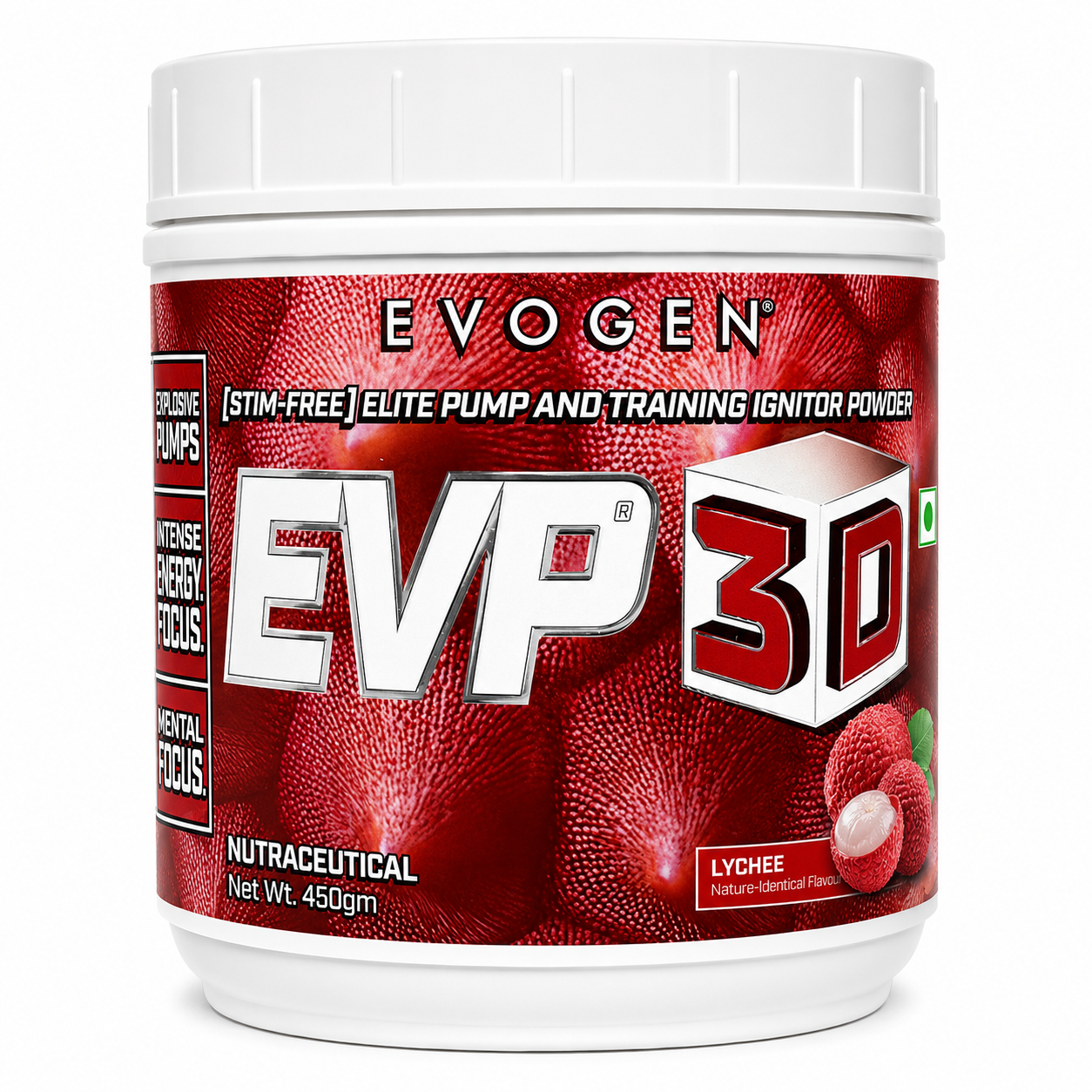 Evogen EVP 3D | Stim Free Pre Workout Powder for Men & Women | Sugar Free Non Stim Preworkout with Beta Alanine and Creatine for Energy & Pump