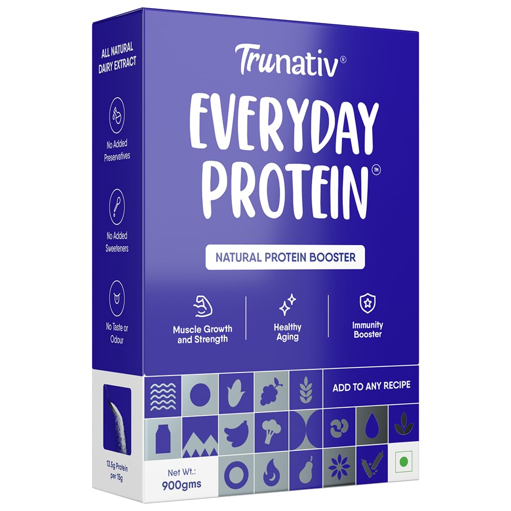 TruNativ Everyday Protein| 13.5g Protein| With Whey Protein Isolate| Dairy Extract| Enhances Muscle Growth & Strength| For Men & Women| Cook able Protein| Stir, Bake, Blend| All Natural
