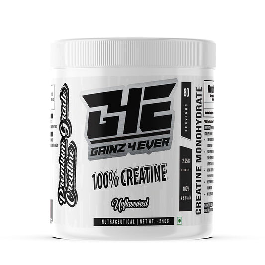 GAINZ4EVER Micronized Creatine Monohydrate Powder | 100% Pure | Supports Muscle Growth |Strength & Power | Rapid Absorption Pre/Post-Workout Supplement
