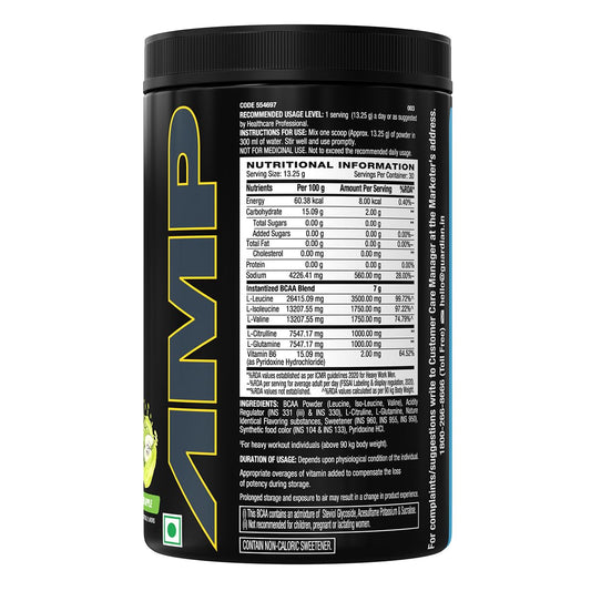 GNC AMP Gold Series BCAA Advanced | 400 gm | 30 Servings | Fastest Muscle Recovery | Maximized Workout Performance | Formulated In USA | 7g BCAA | 1g L-Glutamine | 1g L-Citrulline
