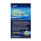 GNC Triple Strength Fish Oil 1400 + CoQ10 Enteric Coated to Control Fishy Burps | 60 Softgels