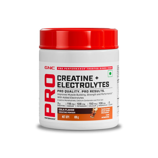 GNC Creatine+ Electrolytes | 3g Creatine Monohydrate + Sodium, Potassium, Calcium, Magnesium | Boosts Muscle Growth| Hydration| Energy & Recovery | Zero Sugar | 100% Veg