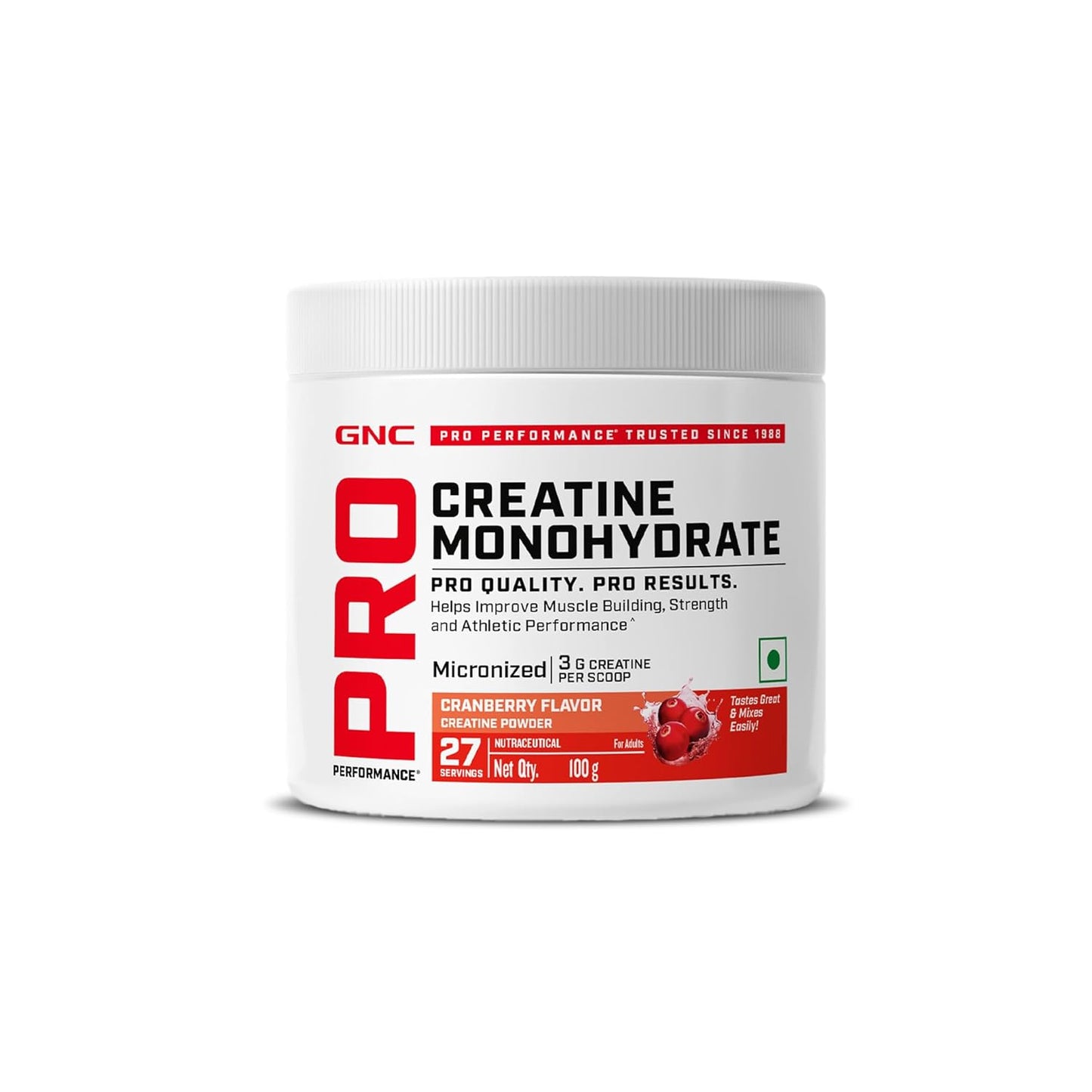 GNC Pro Performance Creatine Monohydrate |3000mg Creatine Per Scoop | Micronized for Faster Absorption | Boosts Energy, Muscle Volume & Performance | Gluten-Free
