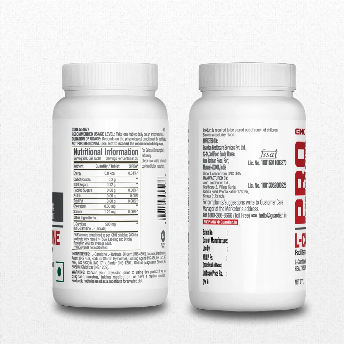 GNC Pro Performance L-Carnitine Tablets | 500mg | Facilitates Fat Metabolism & Muscle Recovery | Aids Weight Loss & Management | Boosts Energy & Supports Heart Heart | USA Formulated