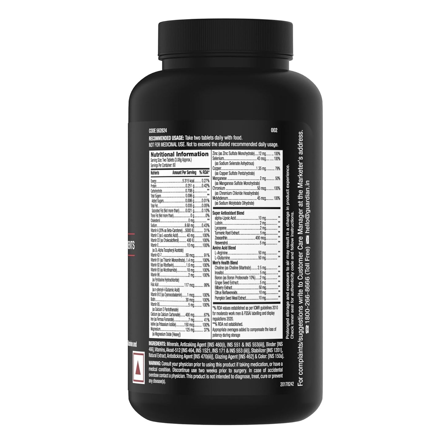 GNC Mega Men Multivitamin for Men | 120 Tablets | 38 Premium Ingredients | Strengthens Immune System | Promotes Prostate & Eye Care | Boosts Focus | Improves Overall Health | Formulated In USA