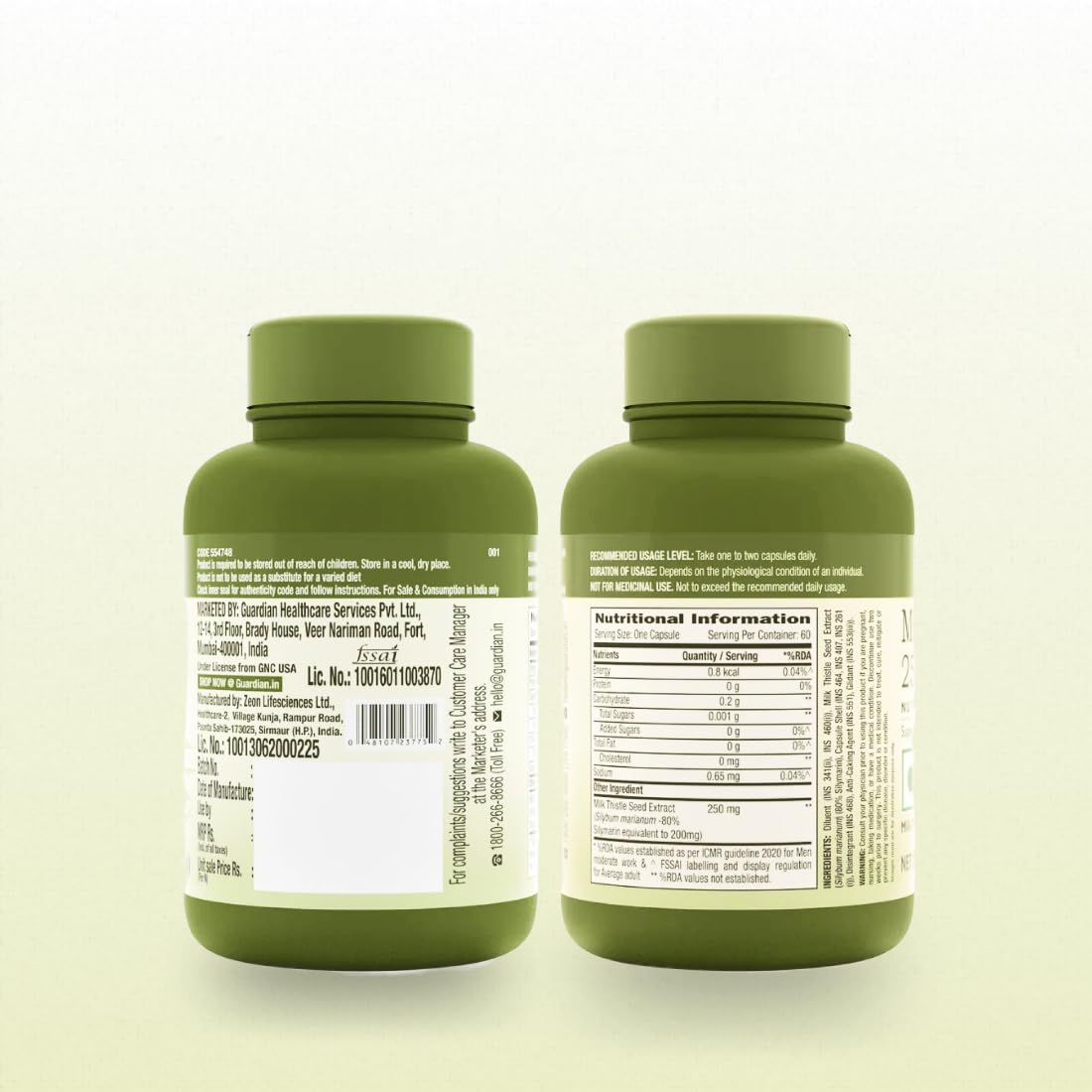 GNC Milk Thistle 250mg with 80% Silymarin | 60 Veg Capsules | Supports Liver Detox, Liver Health, Alcohol Protection & Fatty Liver Care | Helps Remove Toxins & Boost Liver Function | USA Formulated