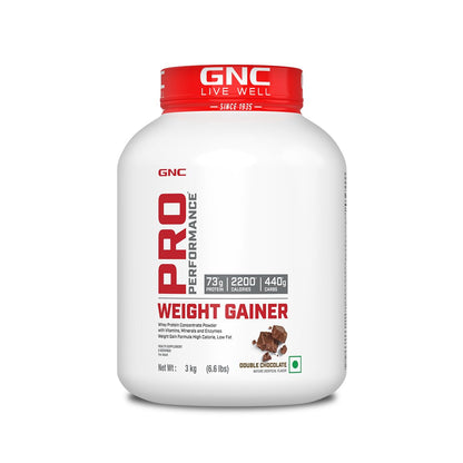 GNC Pro Performance Weight Gainer | 3kg | 73g Protein | 2200 Calories for Muscle Growth | 400g Carbs for Post-Workout Recovery | Reduces Muscle Breakdown & Boosts Endurance