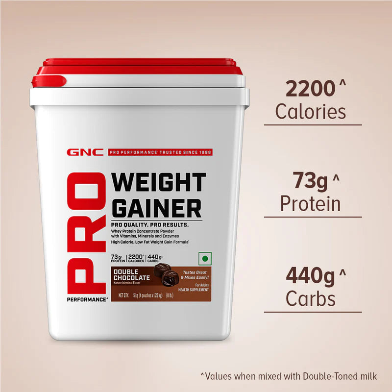 GNC Pro Performance Weight Gainer | 3kg | 73g Protein | 2200 Calories for Muscle Growth | 400g Carbs for Post-Workout Recovery | Reduces Muscle Breakdown & Boosts Endurance