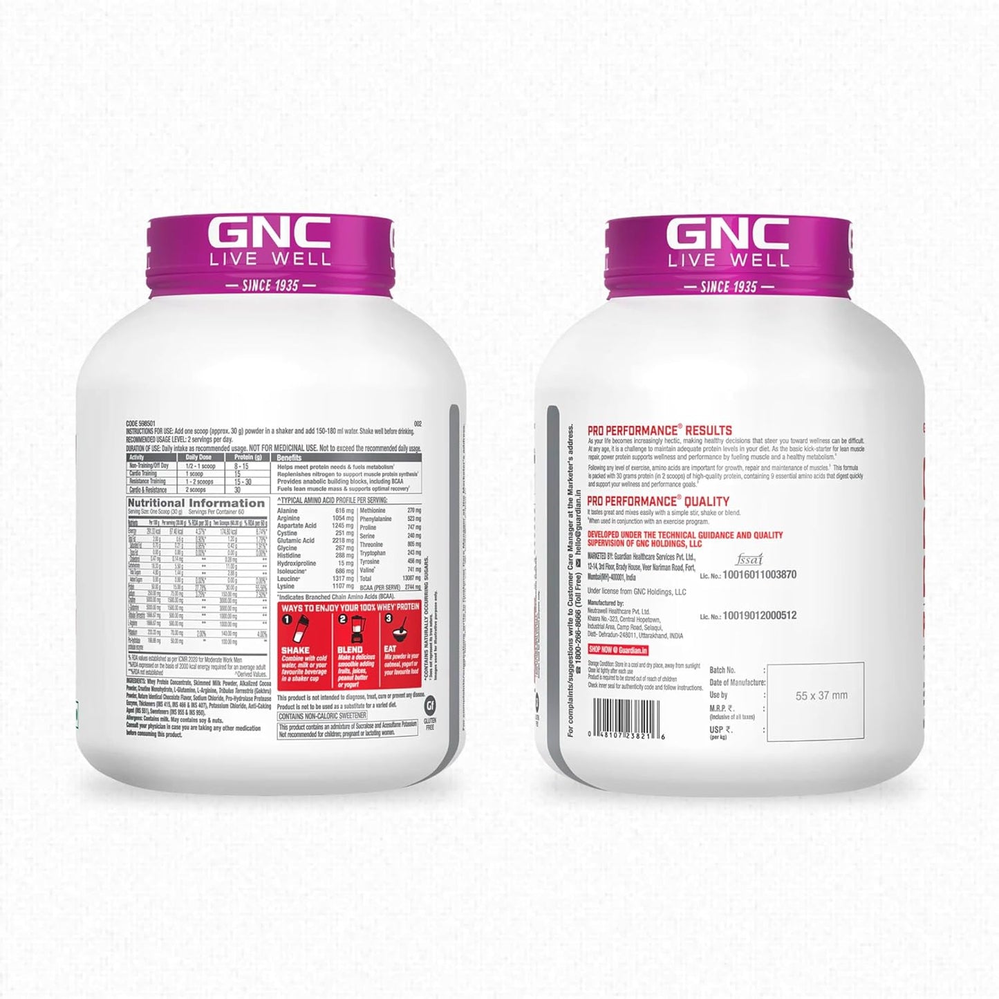 GNC Pro Performance Power Protein | 4 lbs|1.81 Kg | 6 In One Stack | 1500 Mg Creatine| No Added Sugar| 2744 MG BCAA | Informed Choice Certified | 30g Protein | 2.2g L-Glutamine | Energy Features Enzymes For Better Digestion | Double Rich Chocolate