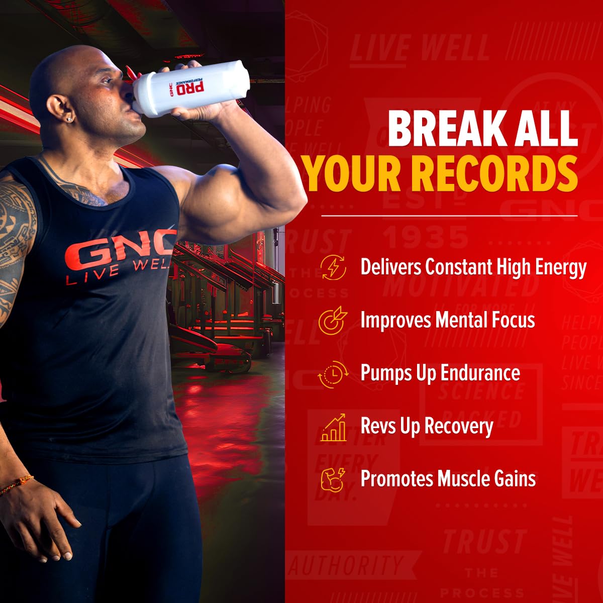 GNC Pro Performance Pre-Workout | 360 gm | 30 Servings | Boosts Pump & Energy | Speeds Up Recovery | 1500 mg L-Arginine | 3500 mg Beta-Alanine | 200 mg Caffeine
