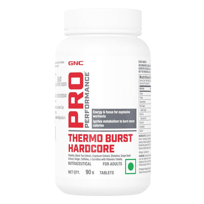 GNC Pro Performance Thermo Burst Hardcore Fat Burner | Burns More Calories | Boosts Energy & Focus | Increases Metabolism | Healthy Weight Control | Formulated in USA