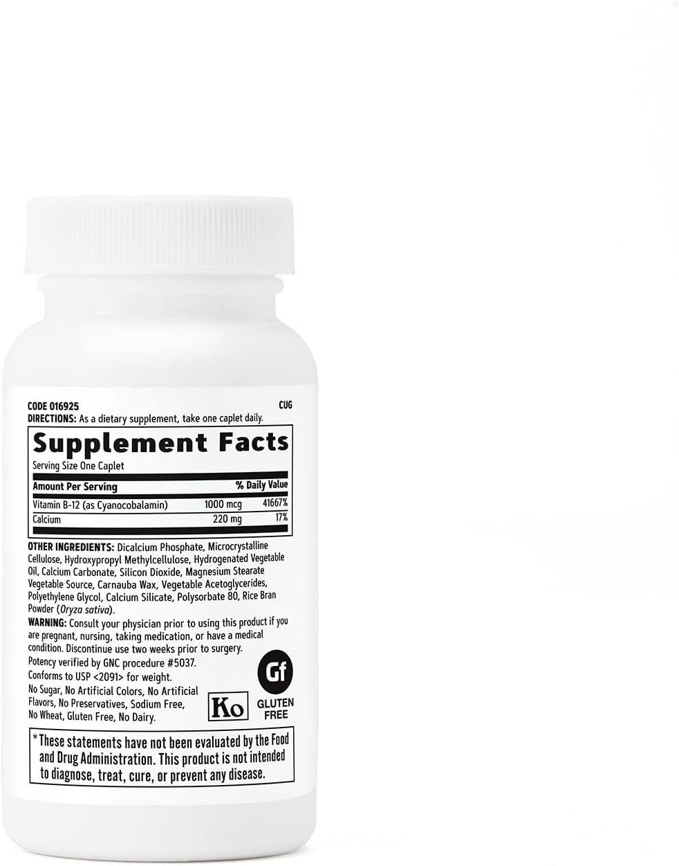 GNC Vitamin B-12 1000mcg| Supports Energy Production| 90 Caplets