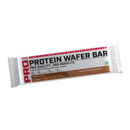 GNC Pro Performance 100% Protein Wafer Bar | 10g Pure Whey Protein Snack | 0 Trans Fat | 0 Added Sugar | No Palm Oil | 40g