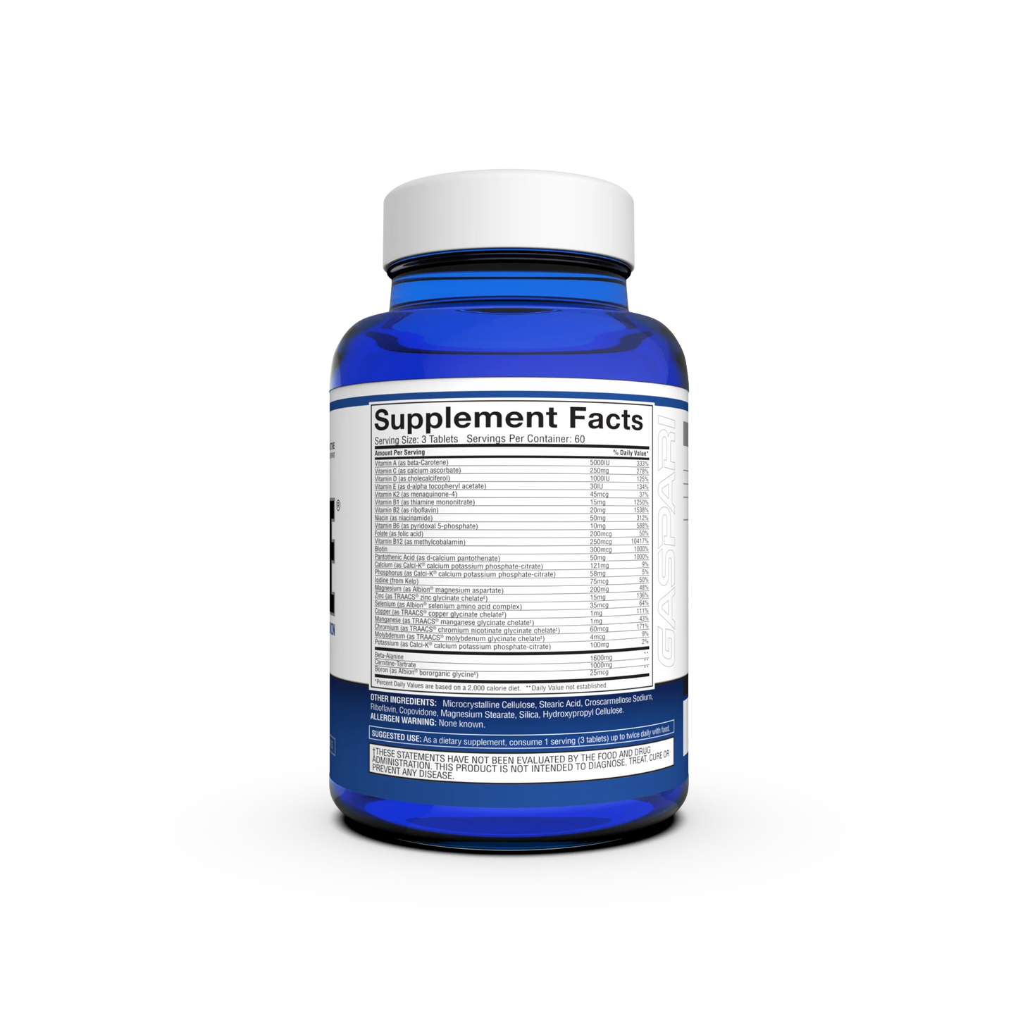 Gaspari Nutrition Anavite| Sports Multi-Vitamin with Amino Acids| Beta-Alanine and L-Carnitine| Enhanced Performance and Recovery