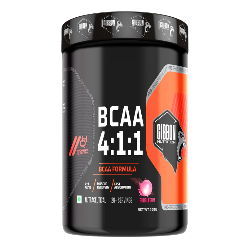 Gibbon Nutrition BCAA 4:1:1 Powder | Advanced Muscle Recovery & Endurance Formula | With Beta Alanine & L-Glutamine | Supports Muscle Growth & Performance