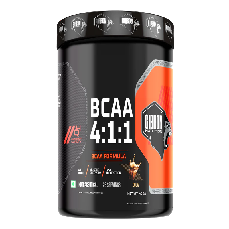 Gibbon Nutrition BCAA 4:1:1 Powder | Advanced Muscle Recovery & Endurance Formula | With Beta Alanine & L-Glutamine | Supports Muscle Growth & Performance