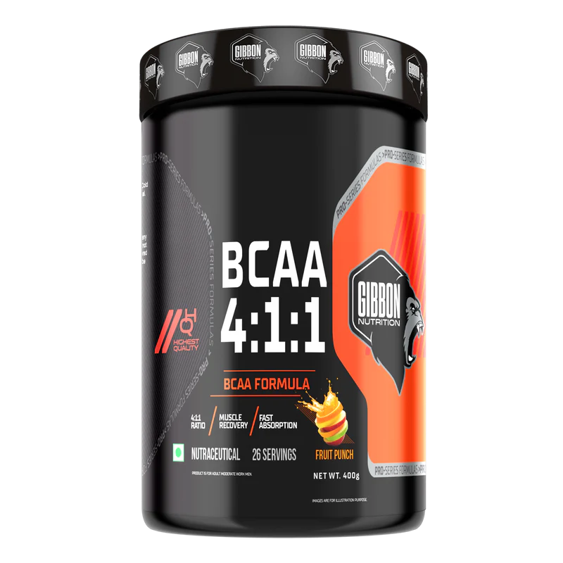Gibbon Nutrition BCAA 4:1:1 Powder | Advanced Muscle Recovery & Endurance Formula | With Beta Alanine & L-Glutamine | Supports Muscle Growth & Performance